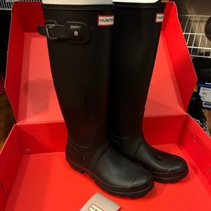 Original matte tall Hunter Rainboots -black